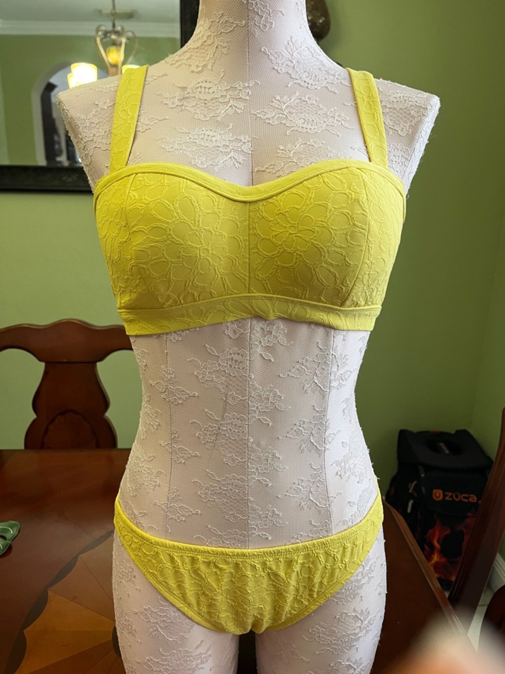 Yellow Balconette swim top & Bikini Set